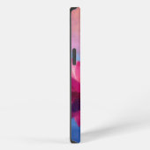 カラフルな抽象蓮の花 iPhoneケース (右側面)