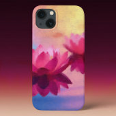 カラフルな抽象蓮の花 iPhoneケース