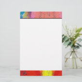 カラフルな抽象 便箋 (スタンド正面)