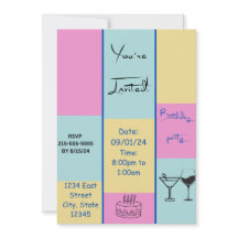 カラフルな招待状