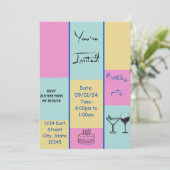 カラフルな招待状 招待状 (スタンド正面)