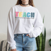カラフルな教師用シャツ、カスタム名言教師ギフト Tシャツ