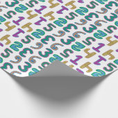 カラフルな数包装紙 ラッピングペーパー (角)