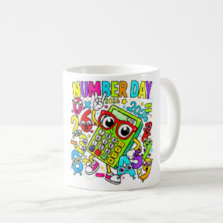カラフルな数字のナンバーデーマス学習マグカップ コーヒーマグカップ