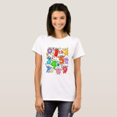 カラフルな数字の数学Tシャツ キッズ＆スクール用 Tシャツ (正面フル)