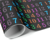 カラフルな数字の誕生日 ラッピングペーパー (ロールコーナー)