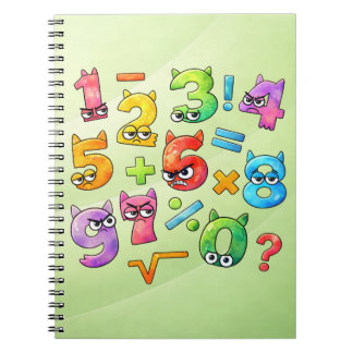 カラフルな数学の数字ノートブック 小学校向け ノートブック
