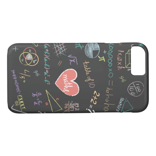 カラフルな数学の方式の電話箱 Case-Mate iPhoneケース (裏面(横))