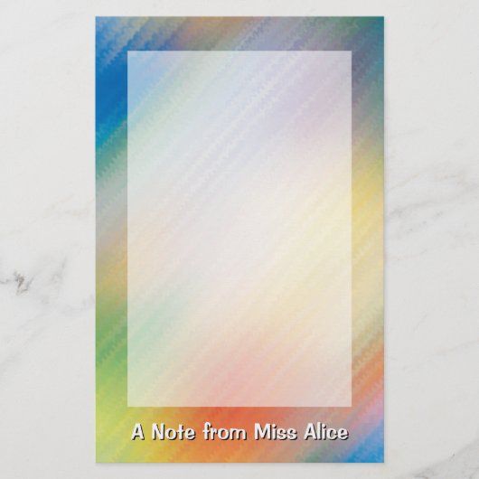 カラフルな文房具 便箋 (正面)