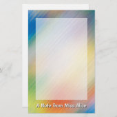 カラフルな文房具 便箋 (正面/裏面)