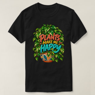 カラフルな斑入りの植物で私を幸せに Tシャツ