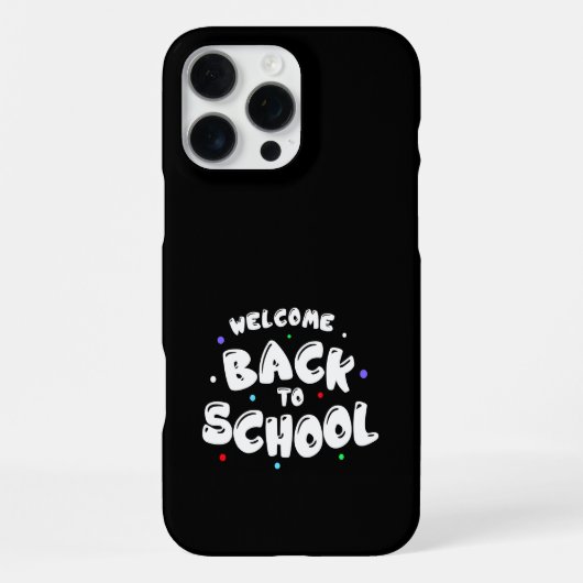 カラフルな新学期のタイポグラフィ iPhoneケース (裏面)