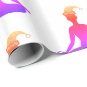 カラフルな新年のヨガの光沢のある包装紙 ラッピングペーパー (ロールコーナー)