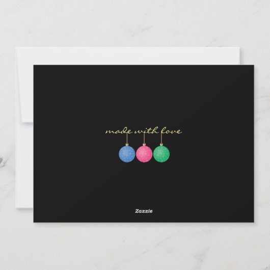 カラフルな新年の挨拶カード フォト付き シーズンカード (裏面)