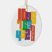 カラフルな新年 セラミックオーナメント (右)