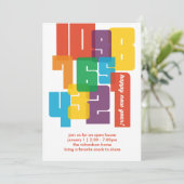 カラフルな新年 招待状 (スタンド正面)