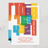 カラフルな新年 招待状 (正面/裏面)