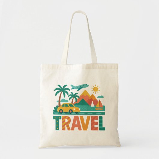 カラフルな旅の冒険 トートバッグ (正面)