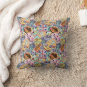 カラフルな旅行ステッカーパターン クッション (ブランケット)