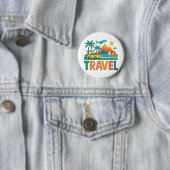 カラフルな旅行バケーションアドベンチャー 缶バッジ (インサイチュ)