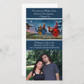 カラフルな旅行者の写真のクリスチャンのクリスマス シーズンカード (正面/裏面)