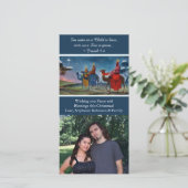 カラフルな旅行者の写真のクリスチャンのクリスマス シーズンカード (スタンド正面)