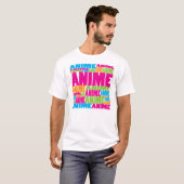 カラフルな日本製アニメ Tシャツ (正面フル)