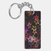 カラフルな星が幻想的に踊る キーホルダー (正面左)