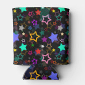 カラフルな星たち ブラック 缶クーラー (裏面)