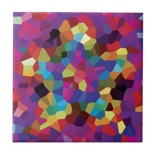 カラフルな星のモザイク タイル (正面)