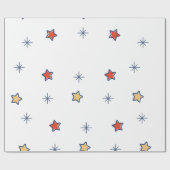 カラフルな星の包装紙 ラッピングペーパー (フラット)