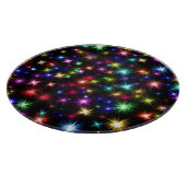 カラフルな星の花火デザイン カッティングボード (角)
