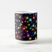 カラフルな星の花火デザイン コーヒーマグカップ (中央)