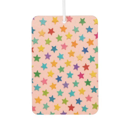 カラフルな星の芳香剤 カーエアーフレッシュナー (正面)