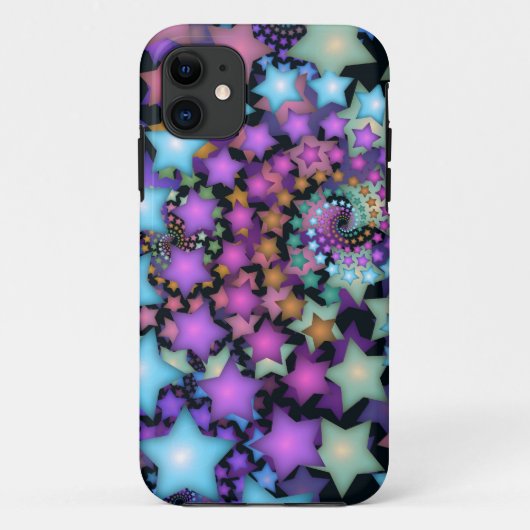 カラフルな星を使った楽しいフラクタルアート Case-Mate iPhoneケース (裏面)