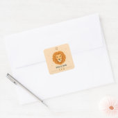 カラフルな星座占い・獅子座の個性が輝くデザイン スクエアシール (封筒)