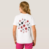 カラフルな星柄の両面プリントクッション Tシャツ (裏面フル)