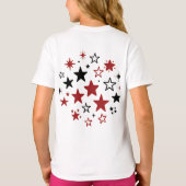 カラフルな星柄の両面プリントクッション Tシャツ (裏面)