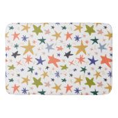 カラフルな星柄 バスマット (正面)