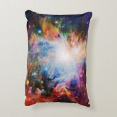 カラフルな星雲の銀河系の枕 アクセントクッション (裏面(縦))