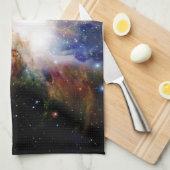 カラフルな星雲 キッチンタオル (四つ折り)