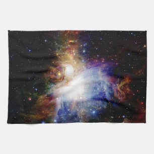 カラフルな星雲 キッチンタオル