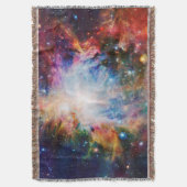 カラフルな星雲 スローブランケット (正面縦)