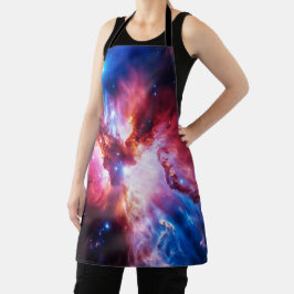 カラフルな星雲 銀河 宇宙 星 コズミック ユニバース エプロン