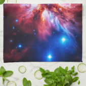 カラフルな星雲 銀河 宇宙 星 コズミック ユニバース キッチンタオル (折り畳み)
