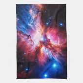 カラフルな星雲 銀河 宇宙 星 コズミック ユニバース キッチンタオル (縦)