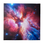 カラフルな星雲 銀河 宇宙 星 コズミック ユニバース タイル (正面)