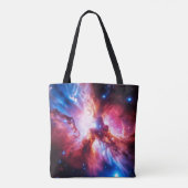 カラフルな星雲 銀河 宇宙 星 コズミック ユニバース トートバッグ (裏面)