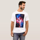 カラフルな星雲 銀河 宇宙 星 コズミック ユニバース Tシャツ (正面フル)