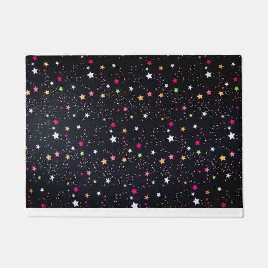 カラフルな星 ドアマット (正面)